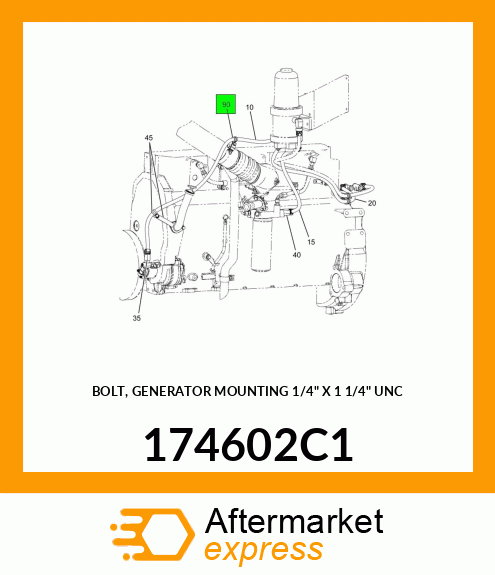 BOLT, GENERATOR MOUNTING 1/4" X 1 1/4" UNC 174602C1