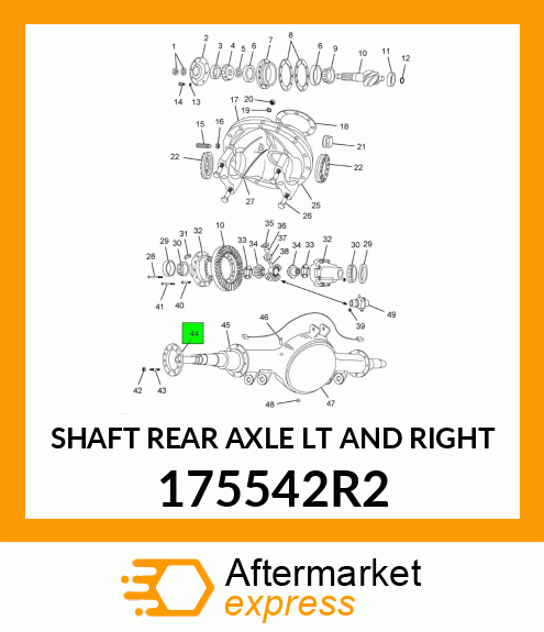 SHAFT REAR AXLE LT AND RIGHT 175542R2