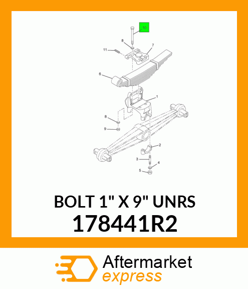 BOLT 1" X 9" UNRS 178441R2