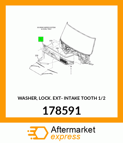 WASHER, LOCK EXT- INTAKE TOOTH 1/2" 178591