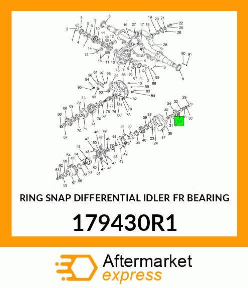 RING SNAP DIFFERENTIAL IDLER FR BEARING 179430R1