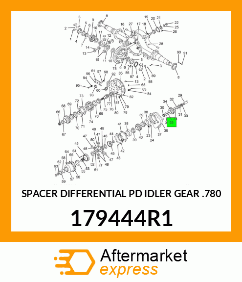 SPACER DIFFERENTIAL PD IDLER GEAR .780 179444R1