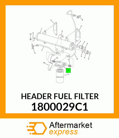 HEADER FUEL FILTER 1800029C1