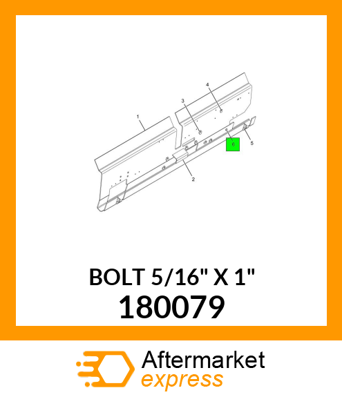 BOLT 5/16" X 1" 180079