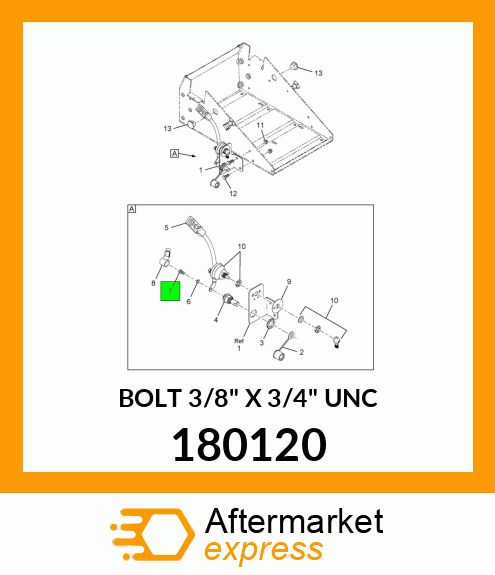 BOLT 3/8" X 3/4" UNC 180120