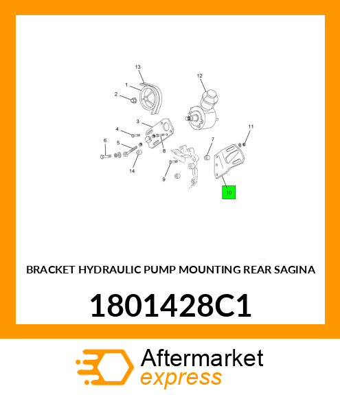 BRACKET HYDRAULIC PUMP MOUNTING REAR SAGINA 1801428C1