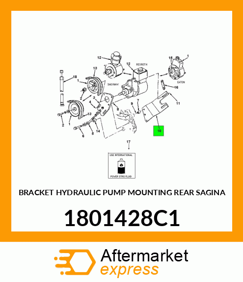 BRACKET HYDRAULIC PUMP MOUNTING REAR SAGINA 1801428C1