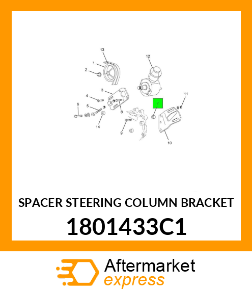 SPACER STEERING COLUMN BRACKET 1801433C1