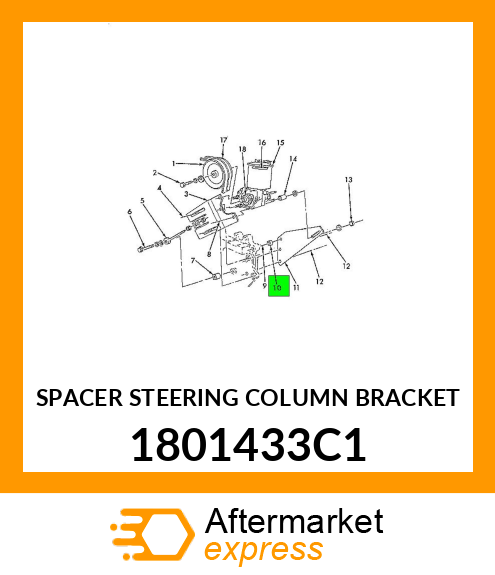 SPACER STEERING COLUMN BRACKET 1801433C1