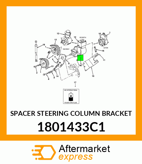 SPACER STEERING COLUMN BRACKET 1801433C1