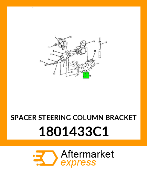 SPACER STEERING COLUMN BRACKET 1801433C1