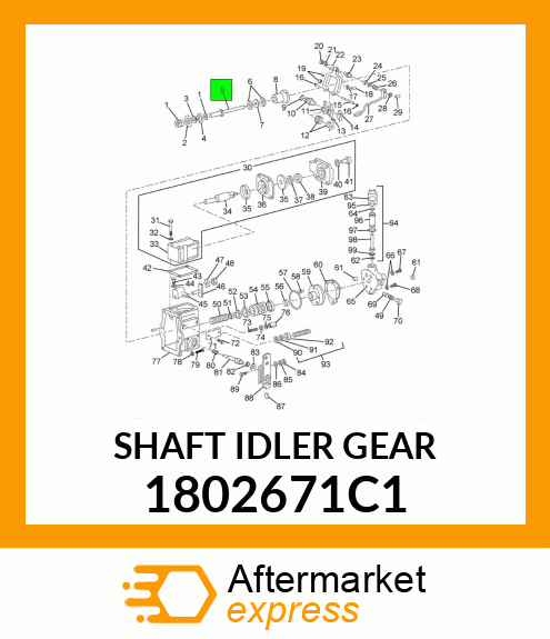 SHAFT IDLER GEAR 1802671C1