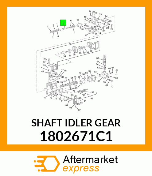 SHAFT IDLER GEAR 1802671C1