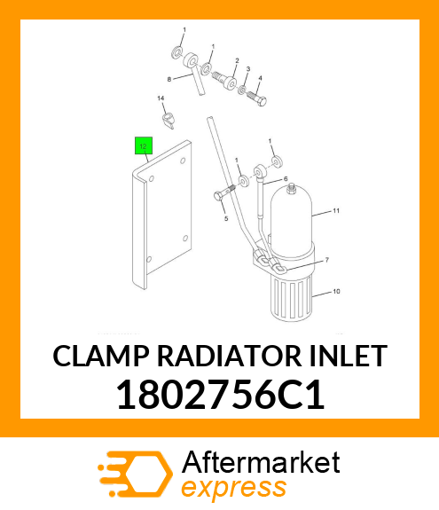 CLAMP RADIATOR INLET 1802756C1