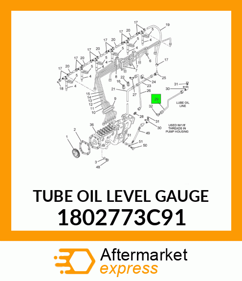 TUBE OIL LEVEL GAUGE 1802773C91