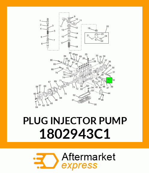 PLUG INJECTOR PUMP 1802943C1