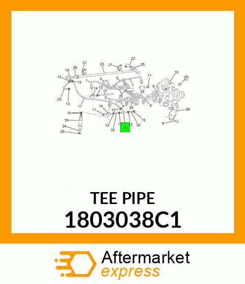 TEE PIPE 1803038C1