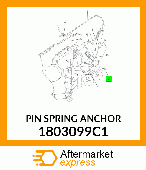 PIN SPRING ANCHOR 1803099C1