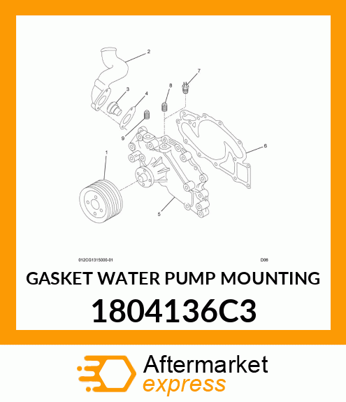 GASKET WATER PUMP MOUNTING 1804136C3