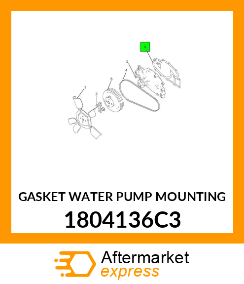 GASKET WATER PUMP MOUNTING 1804136C3