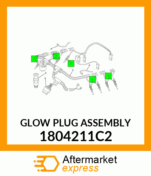New Aftermarket GLOW PLUG 1804211C2