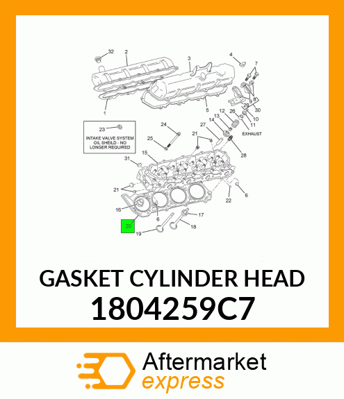 GASKET CYLINDER HEAD 1804259C7