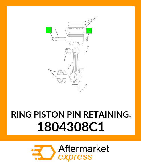 RING PISTON PIN RETAINING. 1804308C1