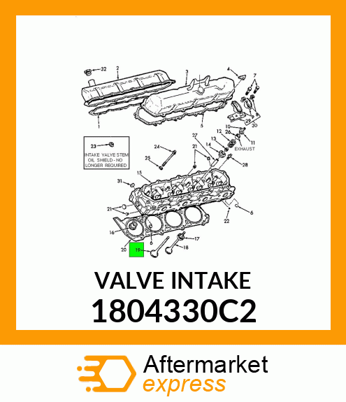 VALVE INTAKE 1804330C2