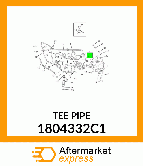 New Aftermarket ADAPTOR, RET. HOSE 1804332C1