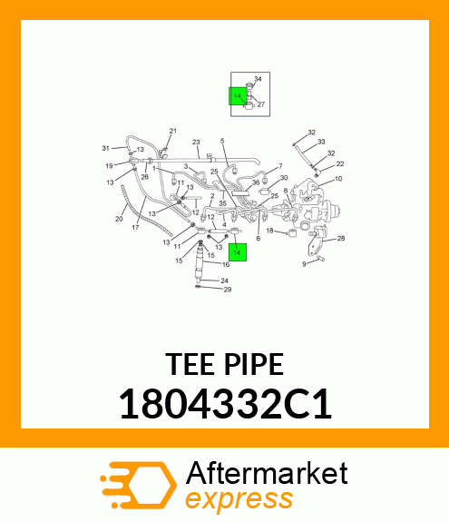 New Aftermarket ADAPTOR, RET. HOSE 1804332C1