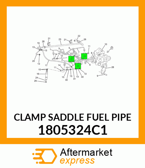 CLAMP SADDLE FUEL PIPE 1805324C1