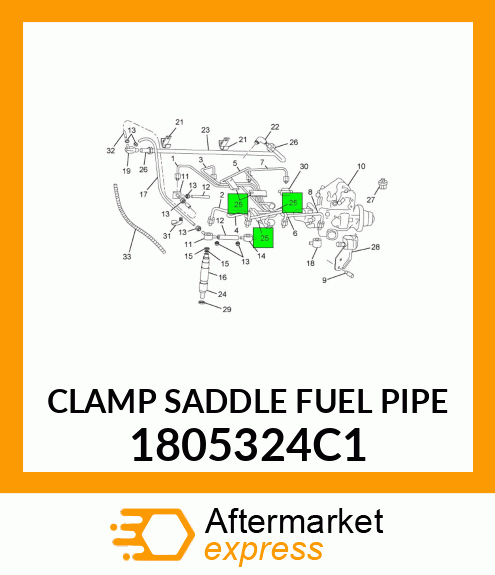 CLAMP SADDLE FUEL PIPE 1805324C1