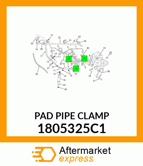 PAD PIPE CLAMP 1805325C1