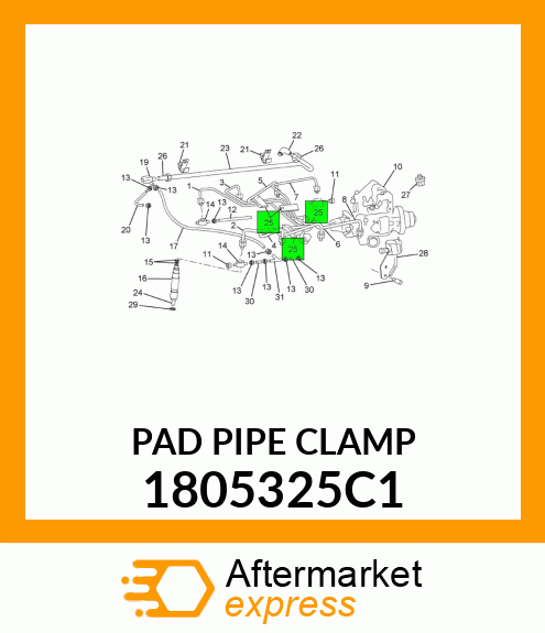 PAD PIPE CLAMP 1805325C1