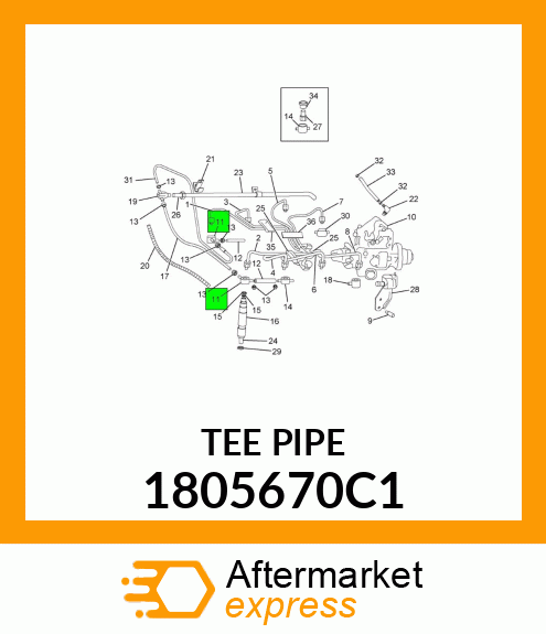 New Aftermarket ADAPTOR, RET. HOSE 1805670C1