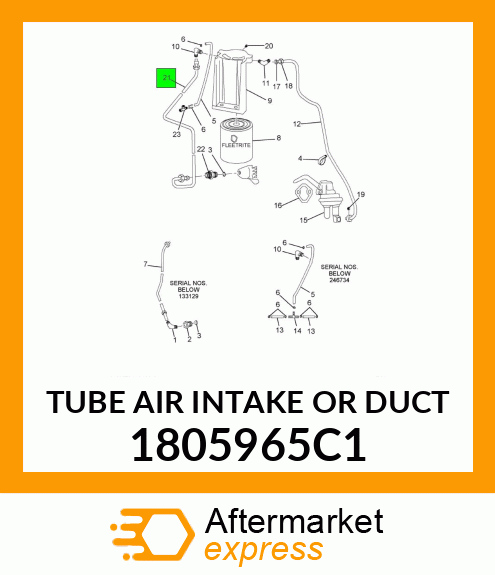 TUBE AIR INTAKE OR DUCT 1805965C1