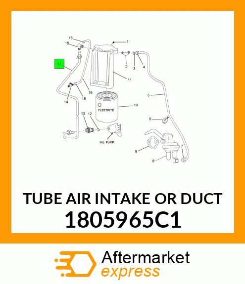 TUBE AIR INTAKE OR DUCT 1805965C1