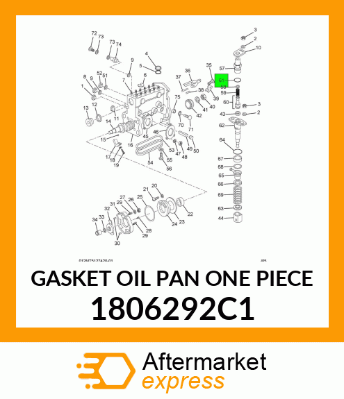 GASKET OIL PAN ONE PIECE 1806292C1