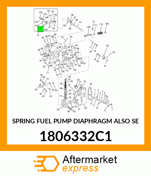 SPRING FUEL PUMP DIAPHRAGM ALSO SE 1806332C1