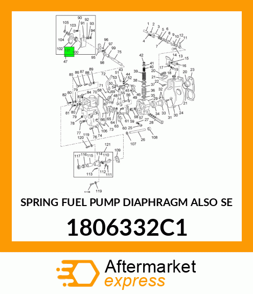 SPRING FUEL PUMP DIAPHRAGM ALSO SE 1806332C1