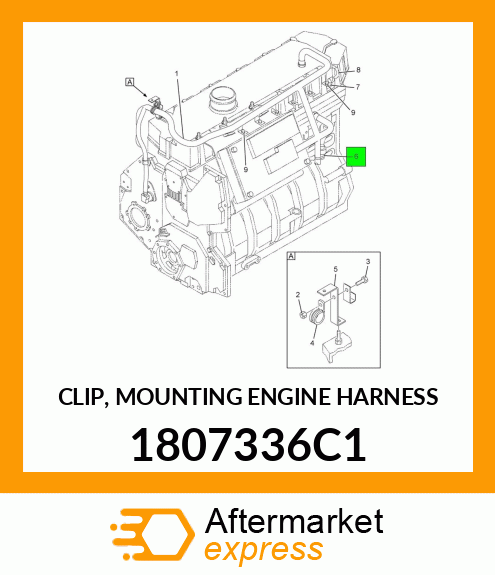 CLIP, MOUNTING ENGINE HARNESS 1807336C1