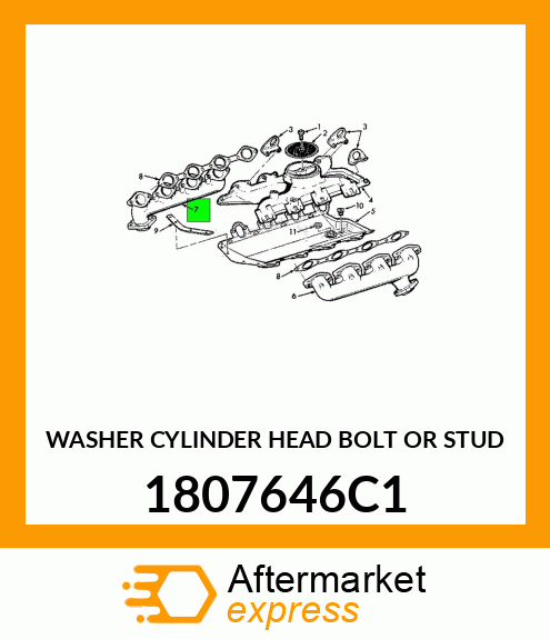 WASHER CYLINDER HEAD BOLT OR STUD 1807646C1