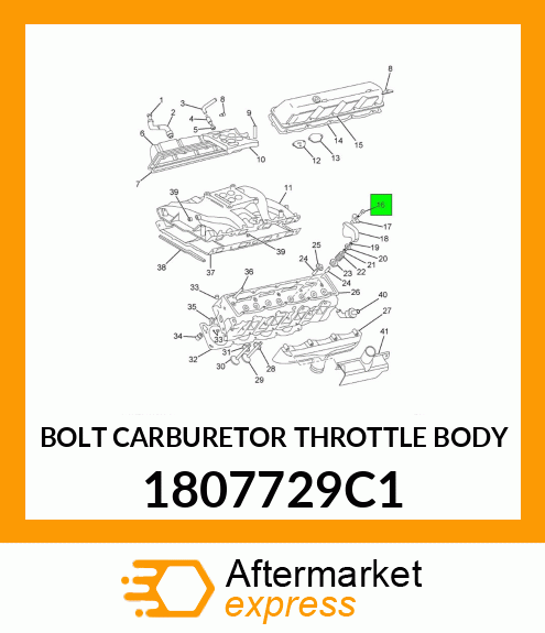 BOLT CARBURETOR THROTTLE BODY 1807729C1