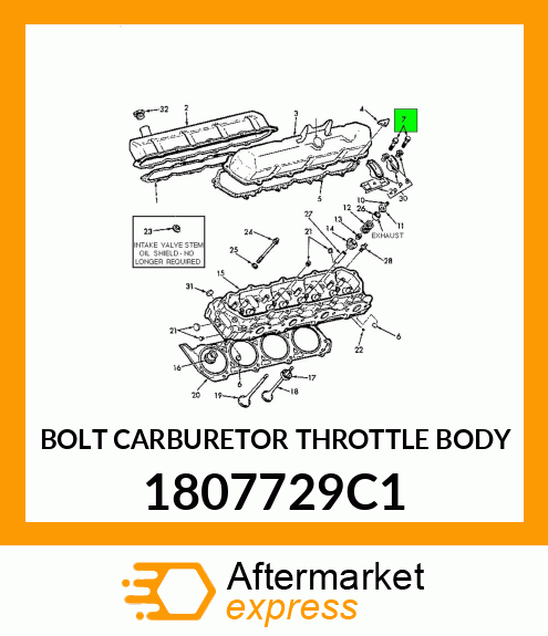 BOLT CARBURETOR THROTTLE BODY 1807729C1