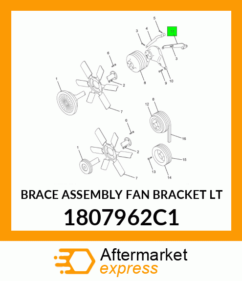 BRACE ASSEMBLY FAN BRACKET LT 1807962C1