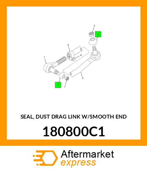 SEAL, DUST DRAG LINK W/SMOOTH END 180800C1