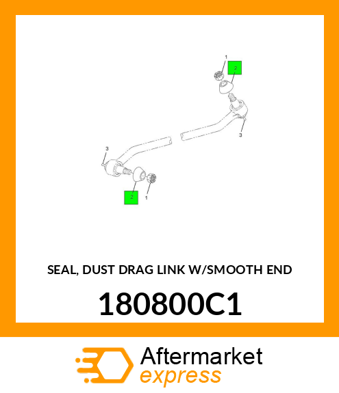 SEAL, DUST DRAG LINK W/SMOOTH END 180800C1