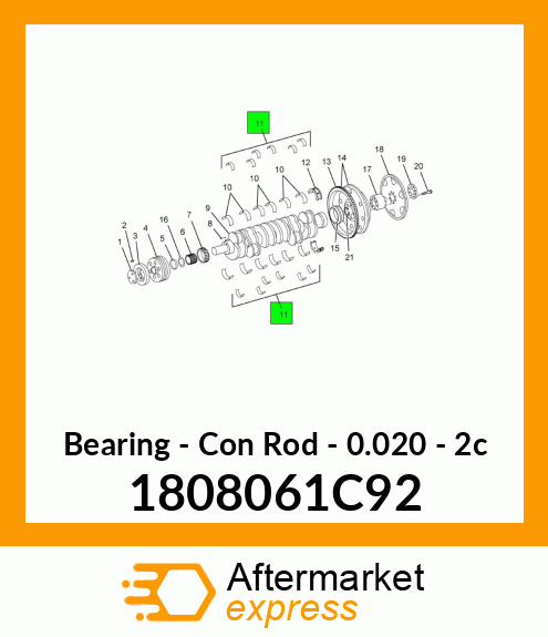 Bearing - Con Rod - 0.020 - 2c 1808061C92