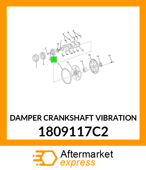 DAMPER CRANKSHAFT VIBRATION 1809117C2