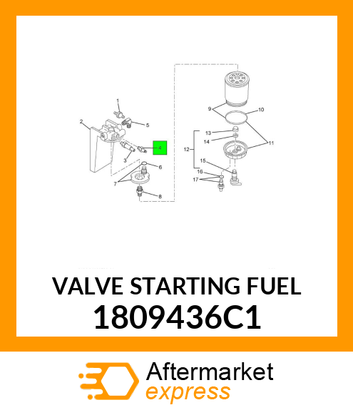 VALVE STARTING FUEL 1809436C1